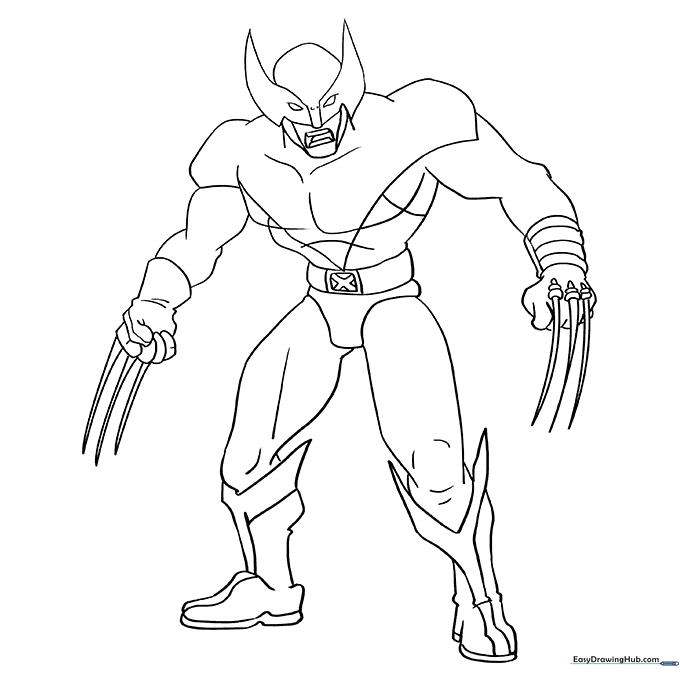 Wolverine from X-Men Coloring Sheet
