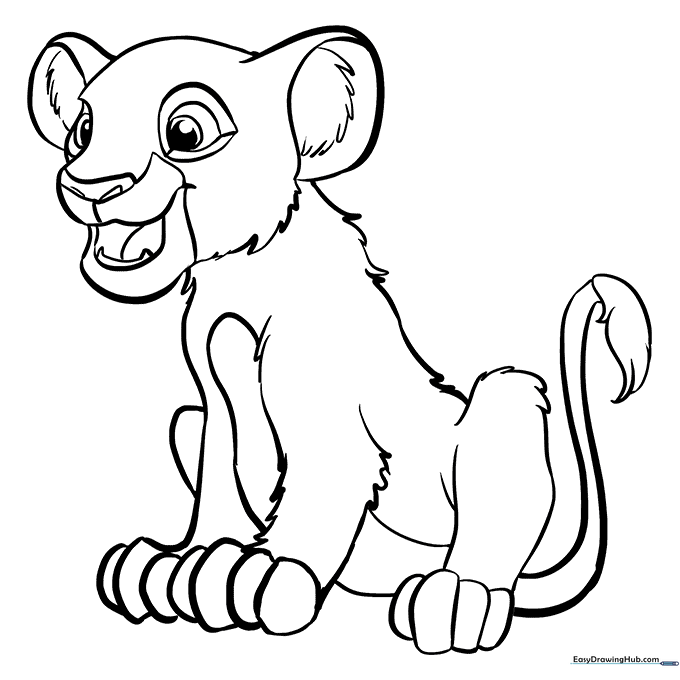 Simba from The Lion King Coloring Sheet