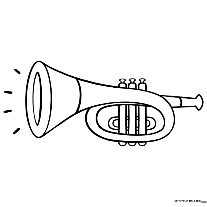 Trumpet Coloring Page