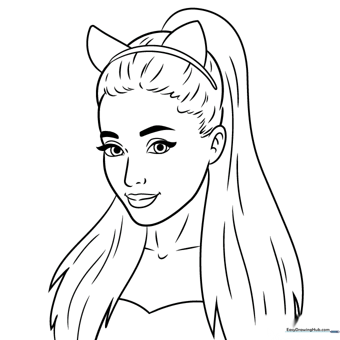 Pop Star Portrait Coloring Page