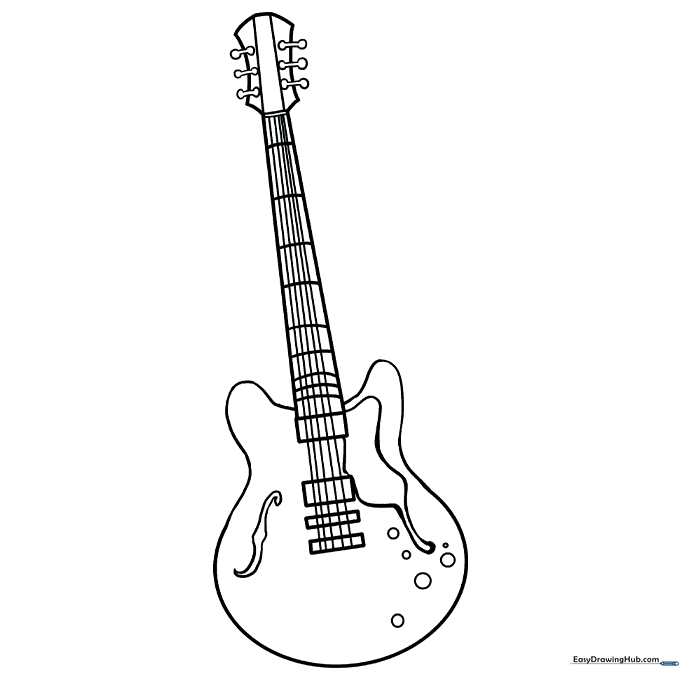 Electric Guitar Coloring Page