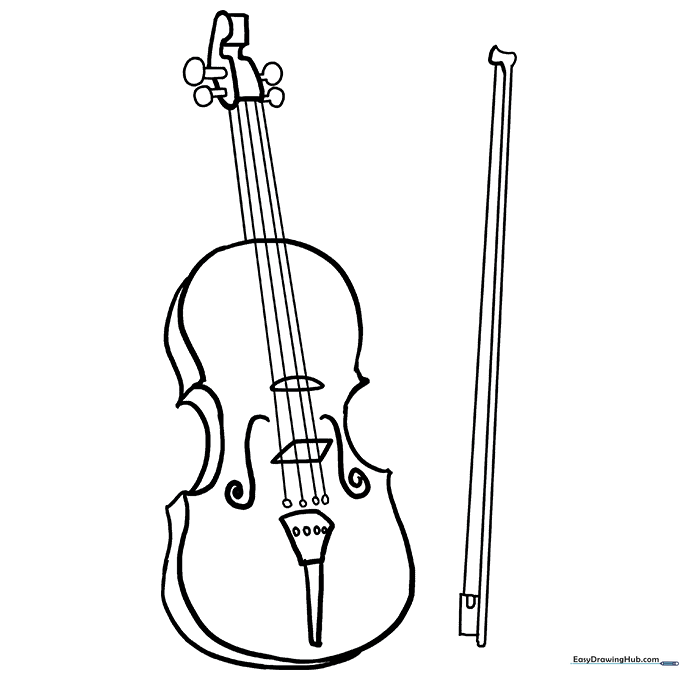 Violin Coloring Page