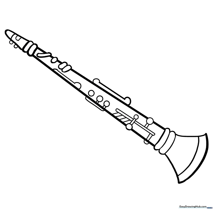 Clarinet Coloring Page