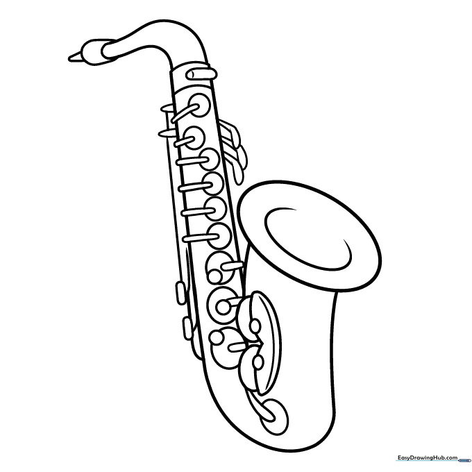 Saxophone Coloring Page