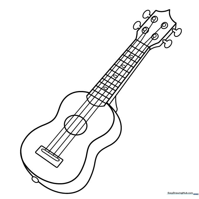 Ukulele Coloring Page