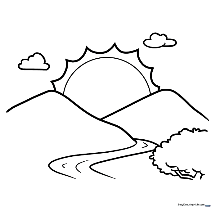Sunrise Coloring Sheet