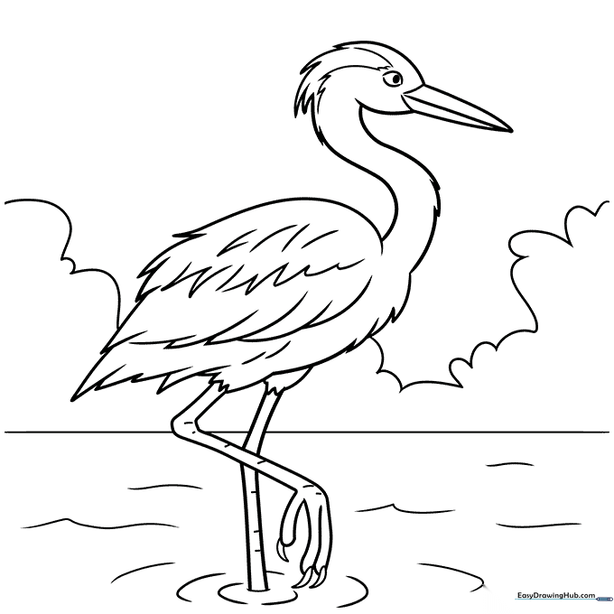 Heron Coloring Page
