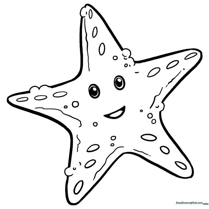 Cute Starfish Coloring Sheet