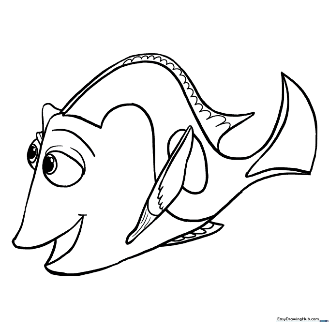 Blue Tang Coloring Sheet
