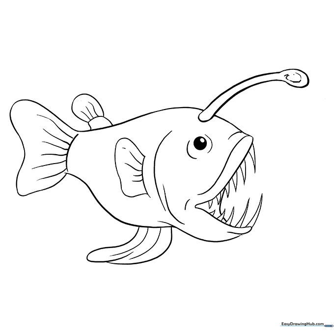 Angler Fish Coloring Sheet