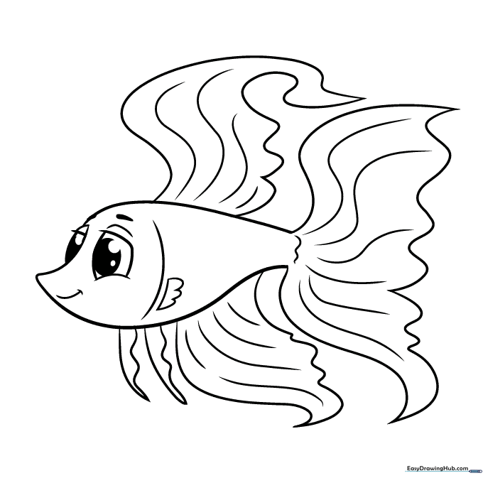 Betta Fish Coloring Sheet