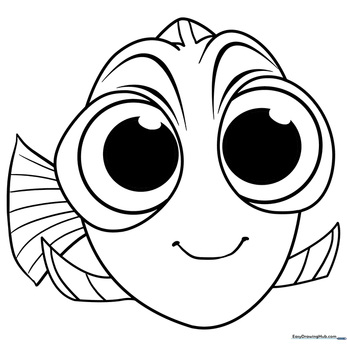 Baby Dory from Finding Dory Coloring Sheet