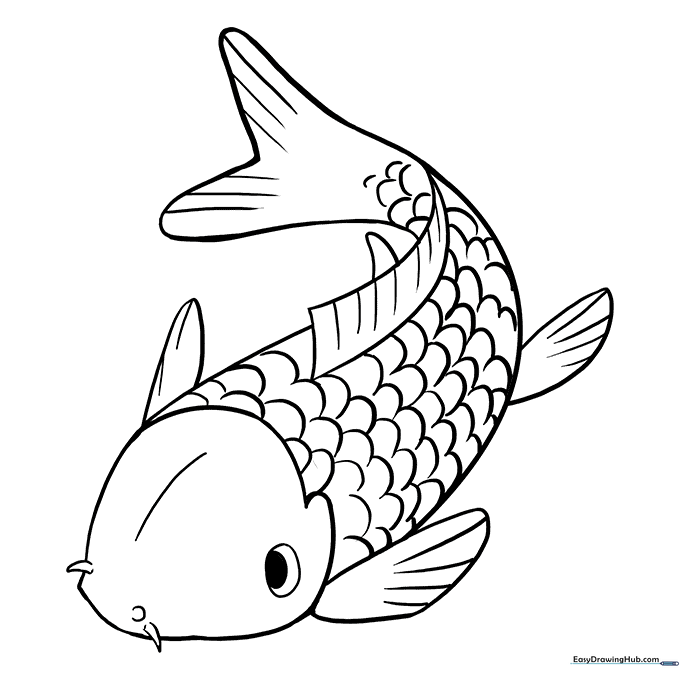 Koi Fish Coloring Sheet