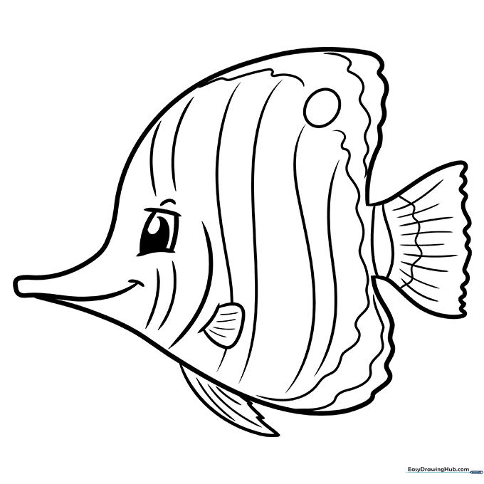 Tropical Fish Coloring Sheet