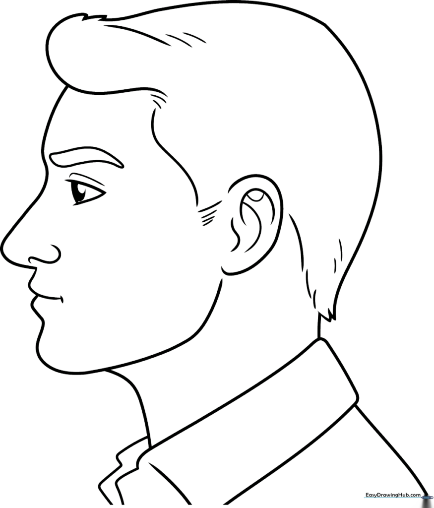 Head Outline Coloring Sheet