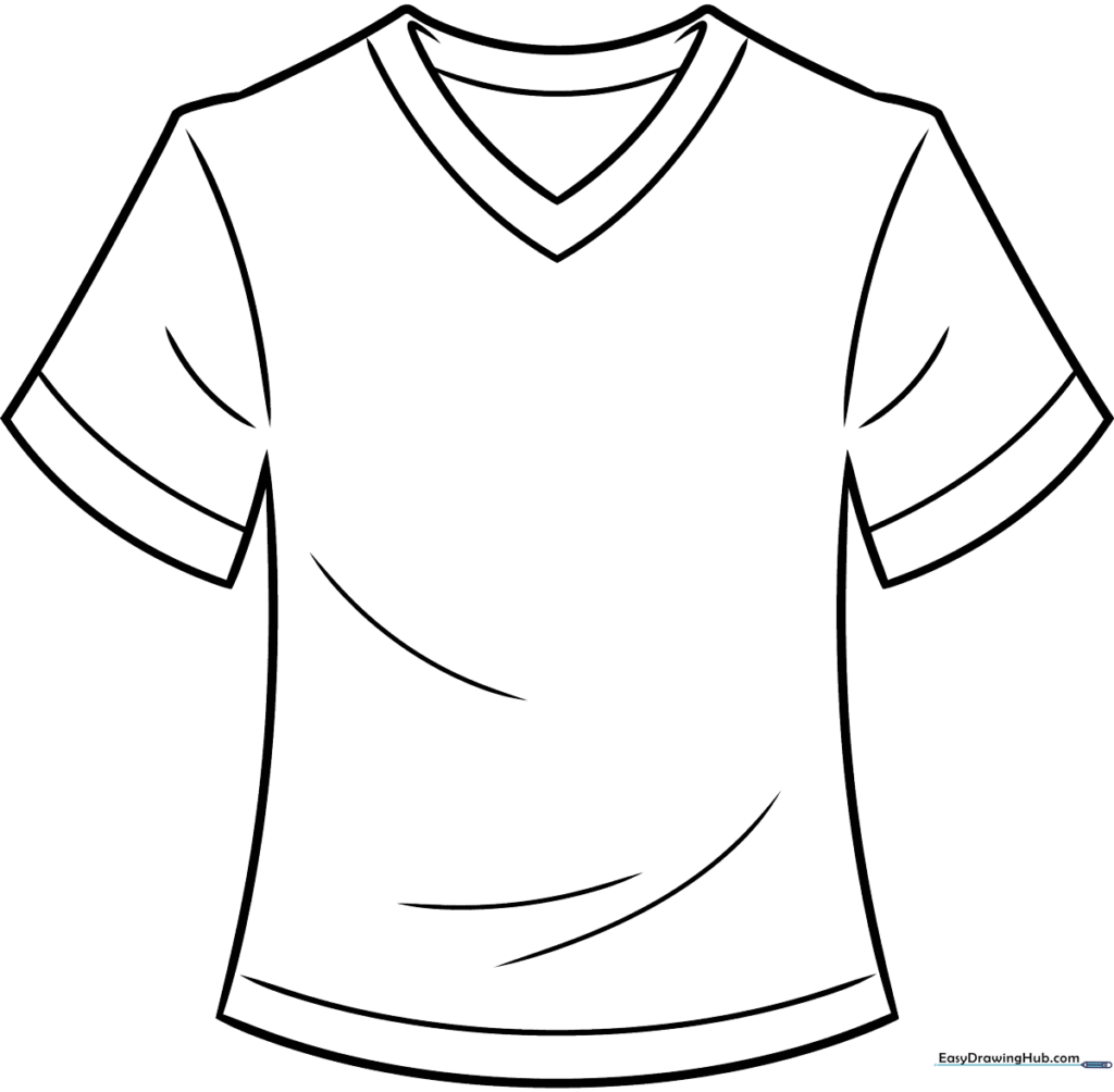 T-Shirt Outline Coloring Sheet