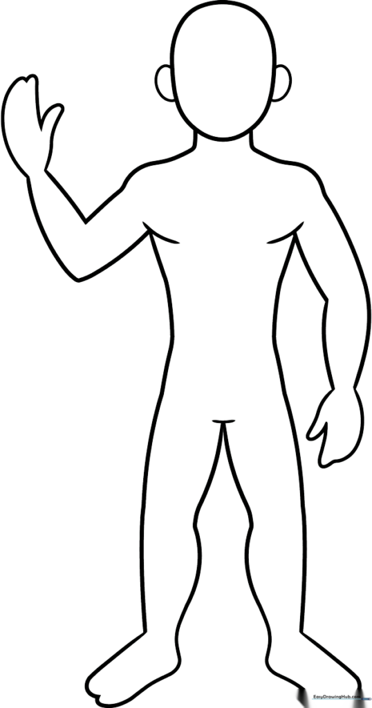 Easy Person Outline Coloring Sheet