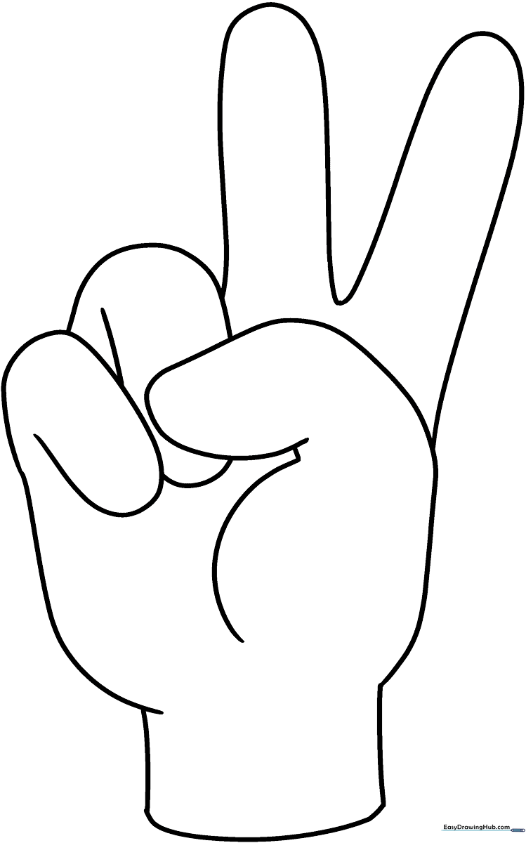 Black and white line art of a classic peace sign symbol, featuring bold outlines perfect for children to color with crayons or markers.
