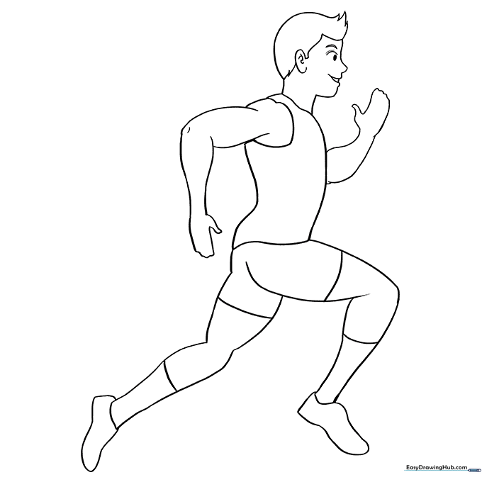 Person Running Coloring Sheet