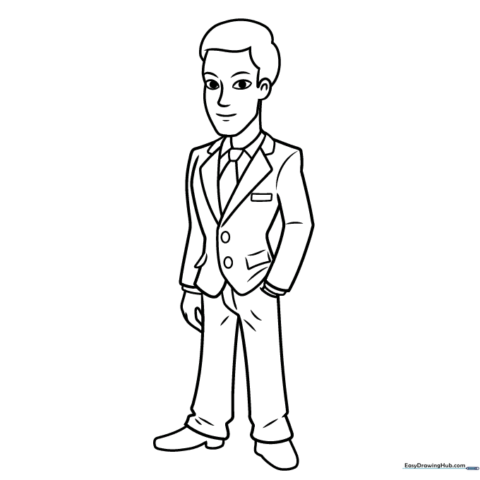 Man in Suit Coloring Sheet