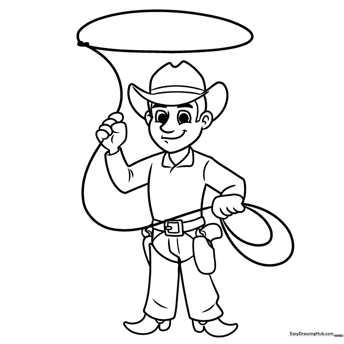 Cowboy Coloring Sheet