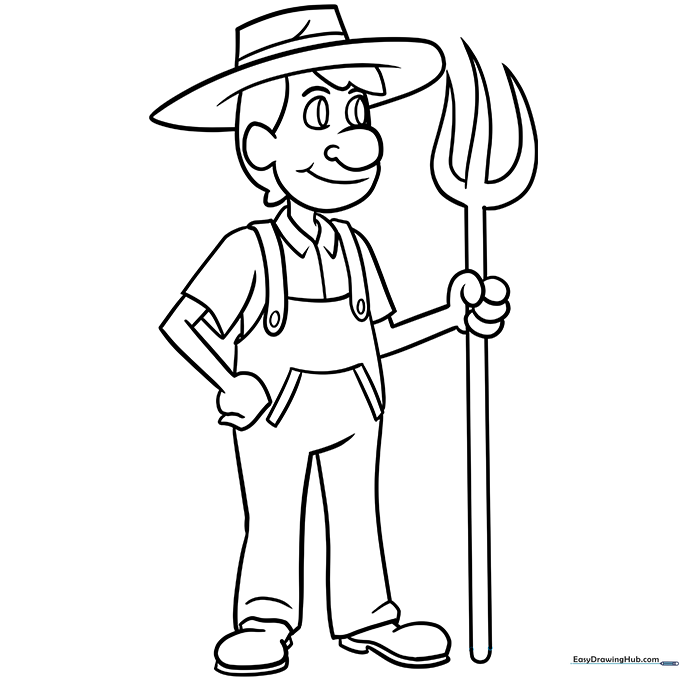 Farmer Coloring Sheet