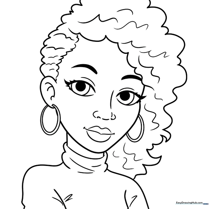 Black Girl Coloring Sheet