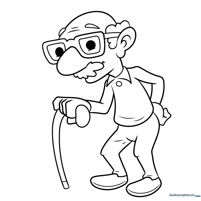 Old Man Coloring Sheet