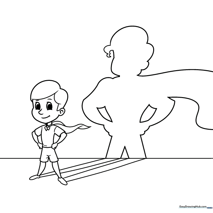 Superhero Shadow Silhouette