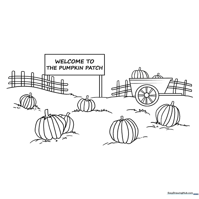 Pumpkin Patch Coloring Sheet