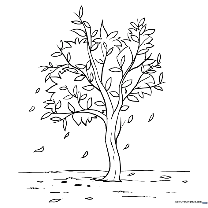 Fall Tree Coloring Sheet