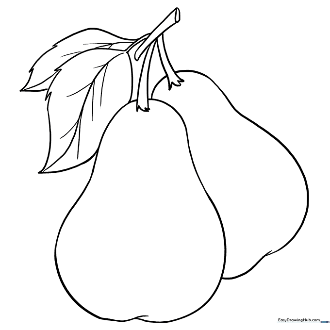 Juicy Pear Coloring Page