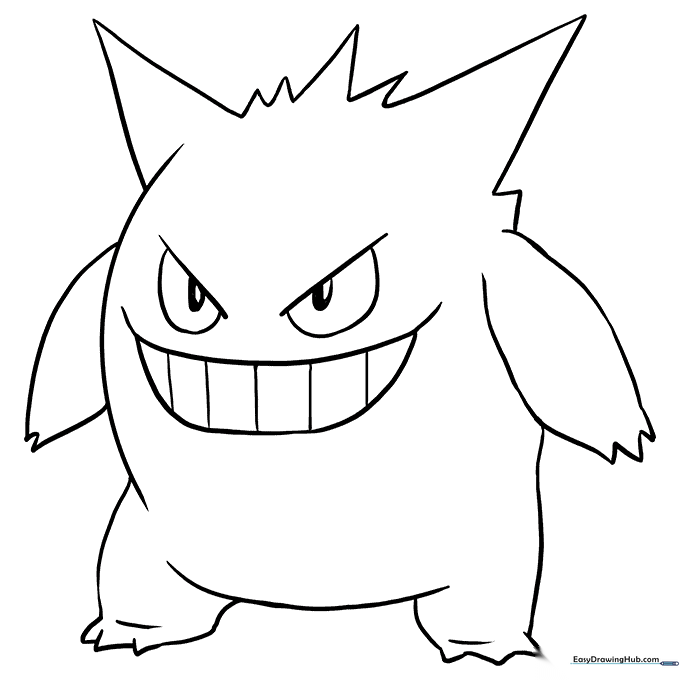 Gengar Coloring Sheet