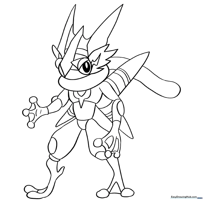 Ash-Greninja Coloring Sheet