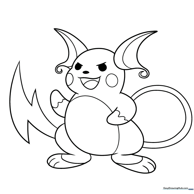 Raichu Coloring Sheet
