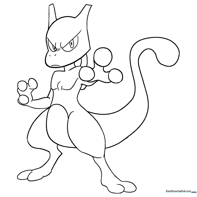 Mewtwo Coloring Sheet