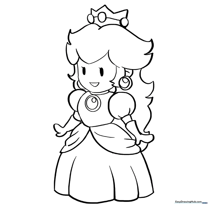 Princess Peach Coloring Sheet