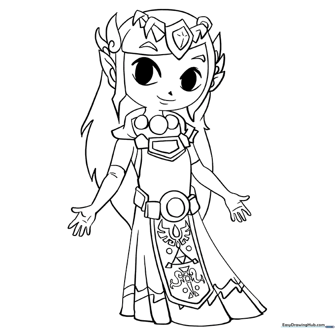 Princess Zelda Coloring Sheet