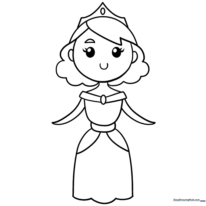 Cartoon Princess Coloring Sheet