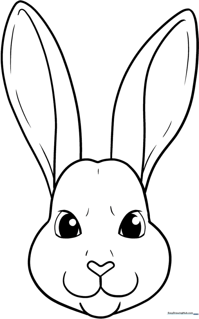 Bunny Face Coloring Sheet