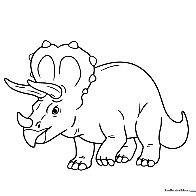 Triceratops Coloring Sheet