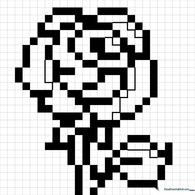 Pixel Art Rose