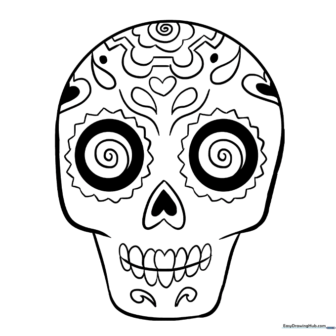 Sugar Skull Coloring Sheet