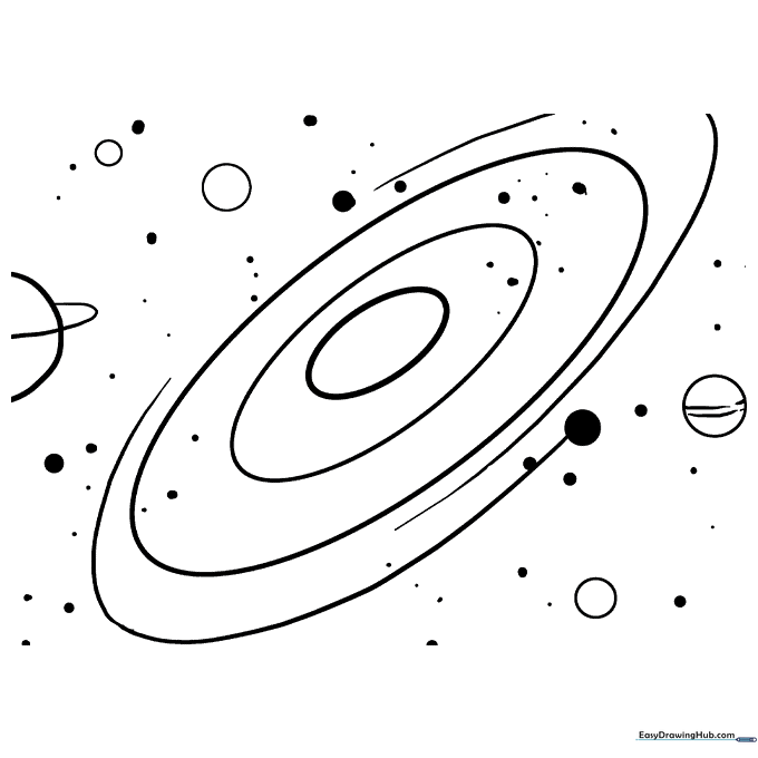 Galaxy Coloring Sheet