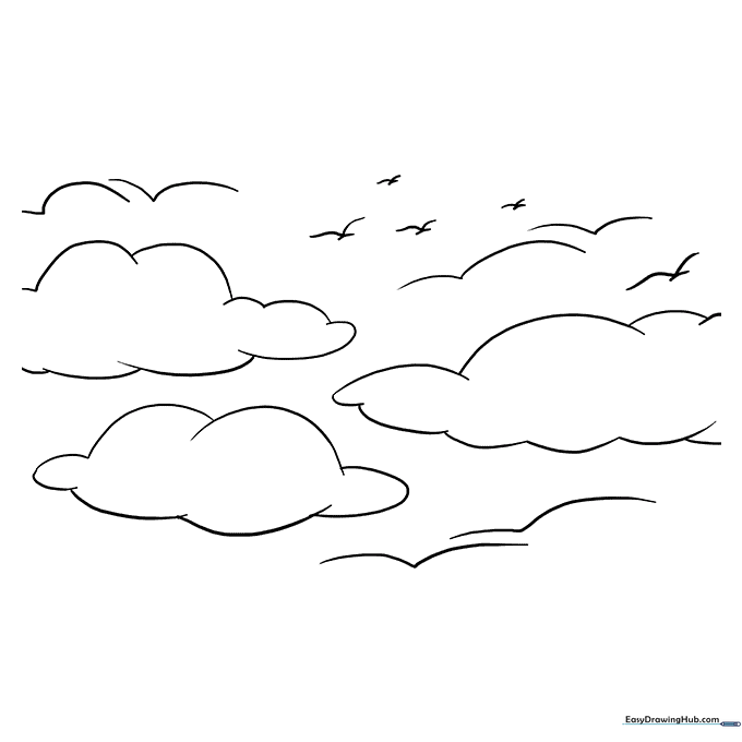 Sky Coloring Sheet