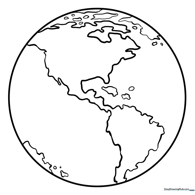 Planet Earth Coloring Page