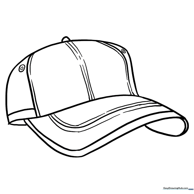 Baseball Cap Coloring Sheet