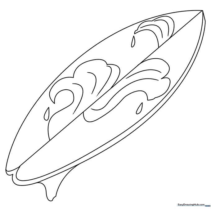 Surfboard Coloring Sheet