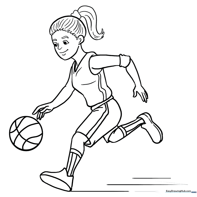 Basketball Player Coloring Sheet