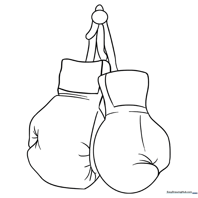 Boxing Gloves Coloring Sheet
